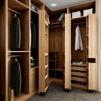 Custom-Made Wooden Wardrobe