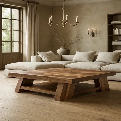 Handcrafted Wood Coffee Table