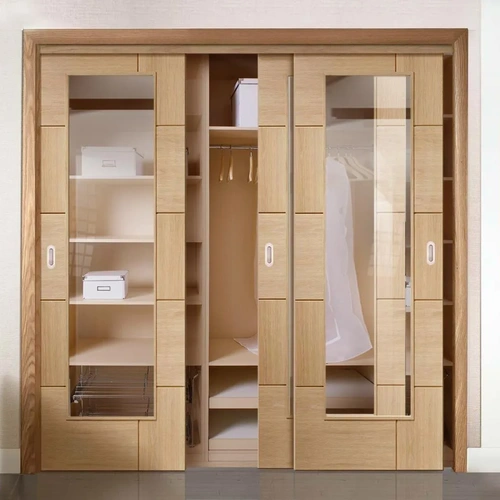 Oak Glazed 3 Door Wardrobe