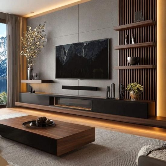 Wall Mounted TV Unit with Storage