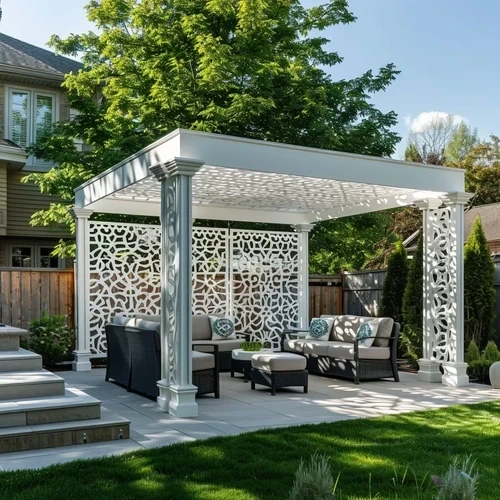White Pergola Design