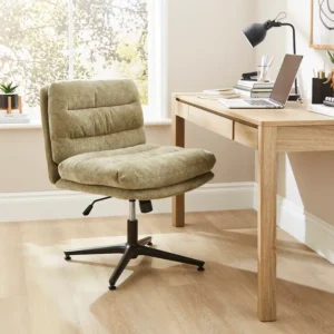 Bertha Chenille Wide Criss Cross Office Chair