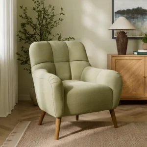 Jase Tonal Chenille Quilted Back Armchair