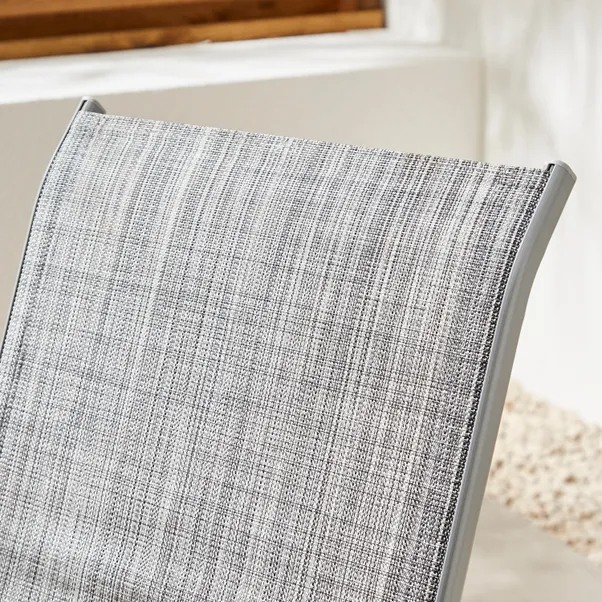 Pack of 2 Textilene Stacking Garden Chairs