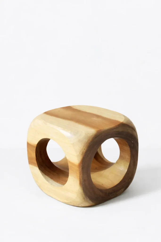 Druen Solid Wood Cube Side Table