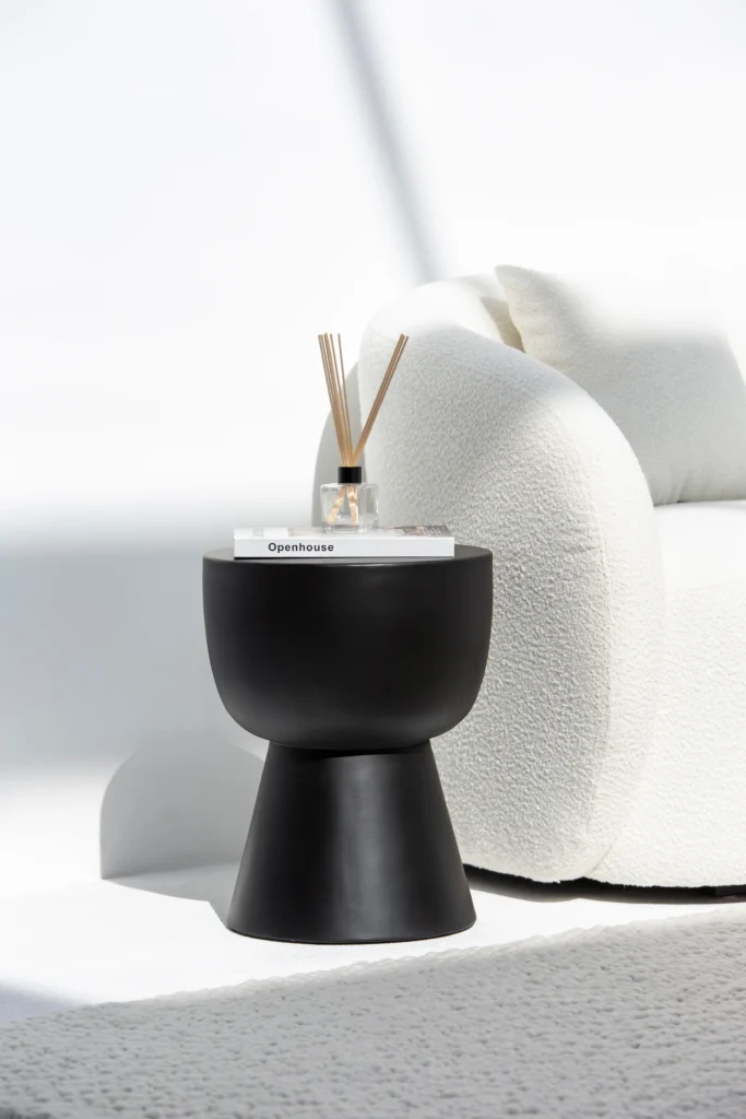 Hilary Black Concrete Side Table