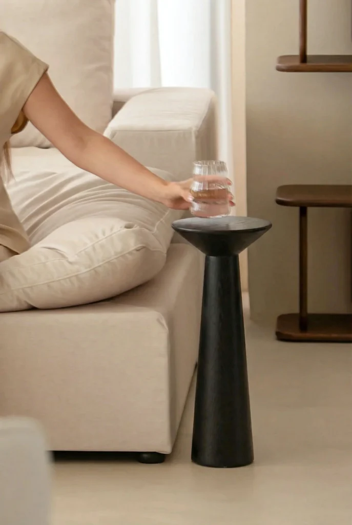 Jace Black Wooden Side Table