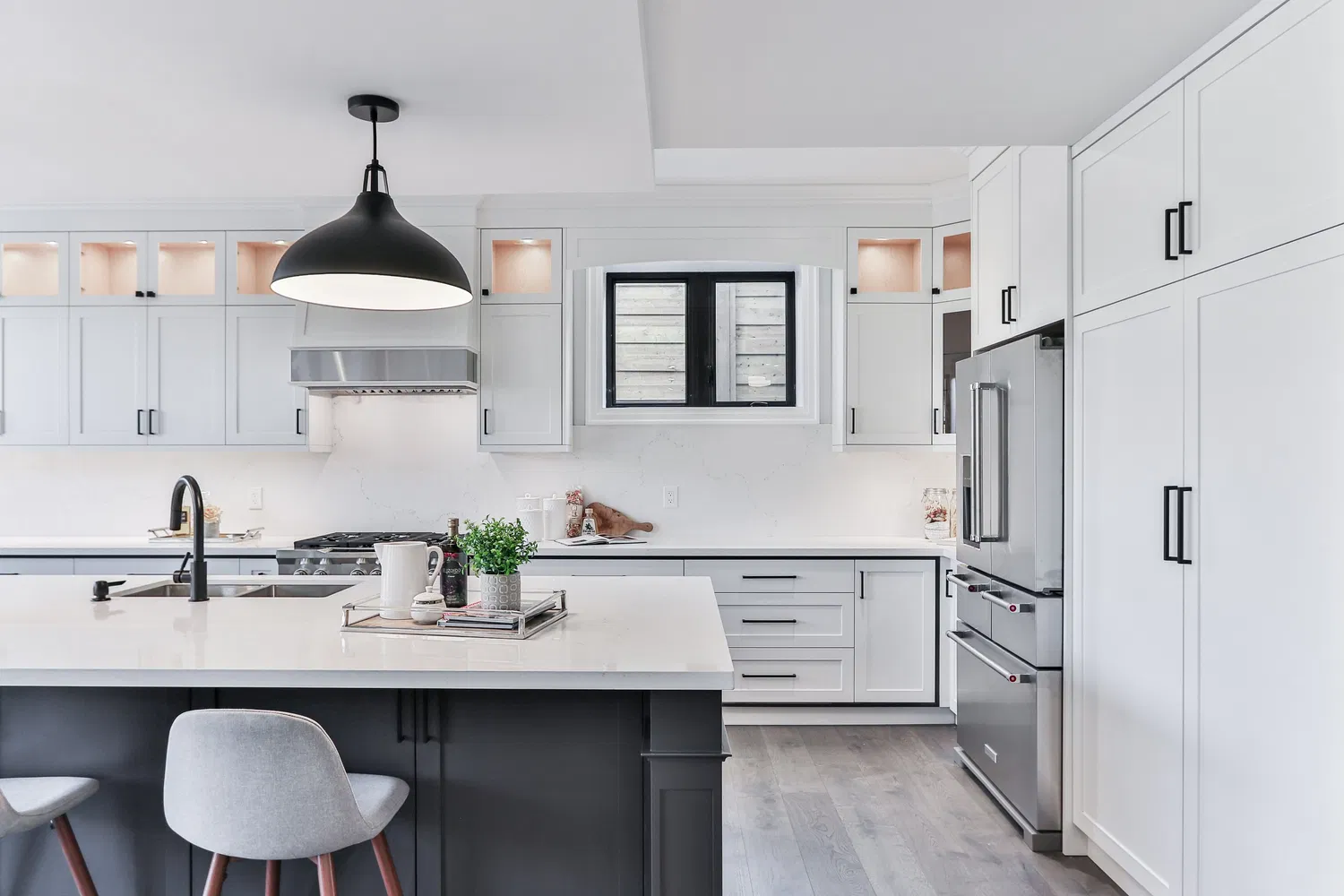 Affordable Customized Design 2 PAC Finish Shaker Style Modular Kitchen Cabinets - Image 3