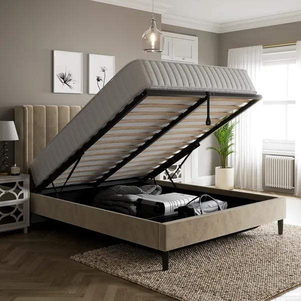 Alara Pleated Ottoman Bed