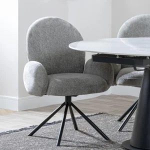 Altavista Dining Armchair - Dark Grey Fabric