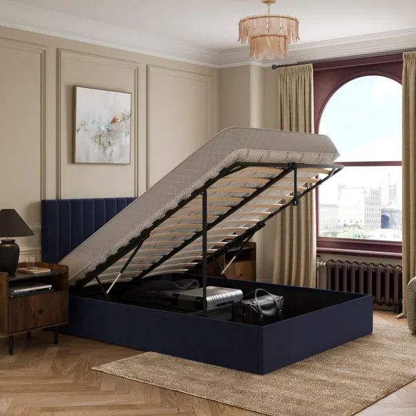 Brandon Velvet Ottoman Bed