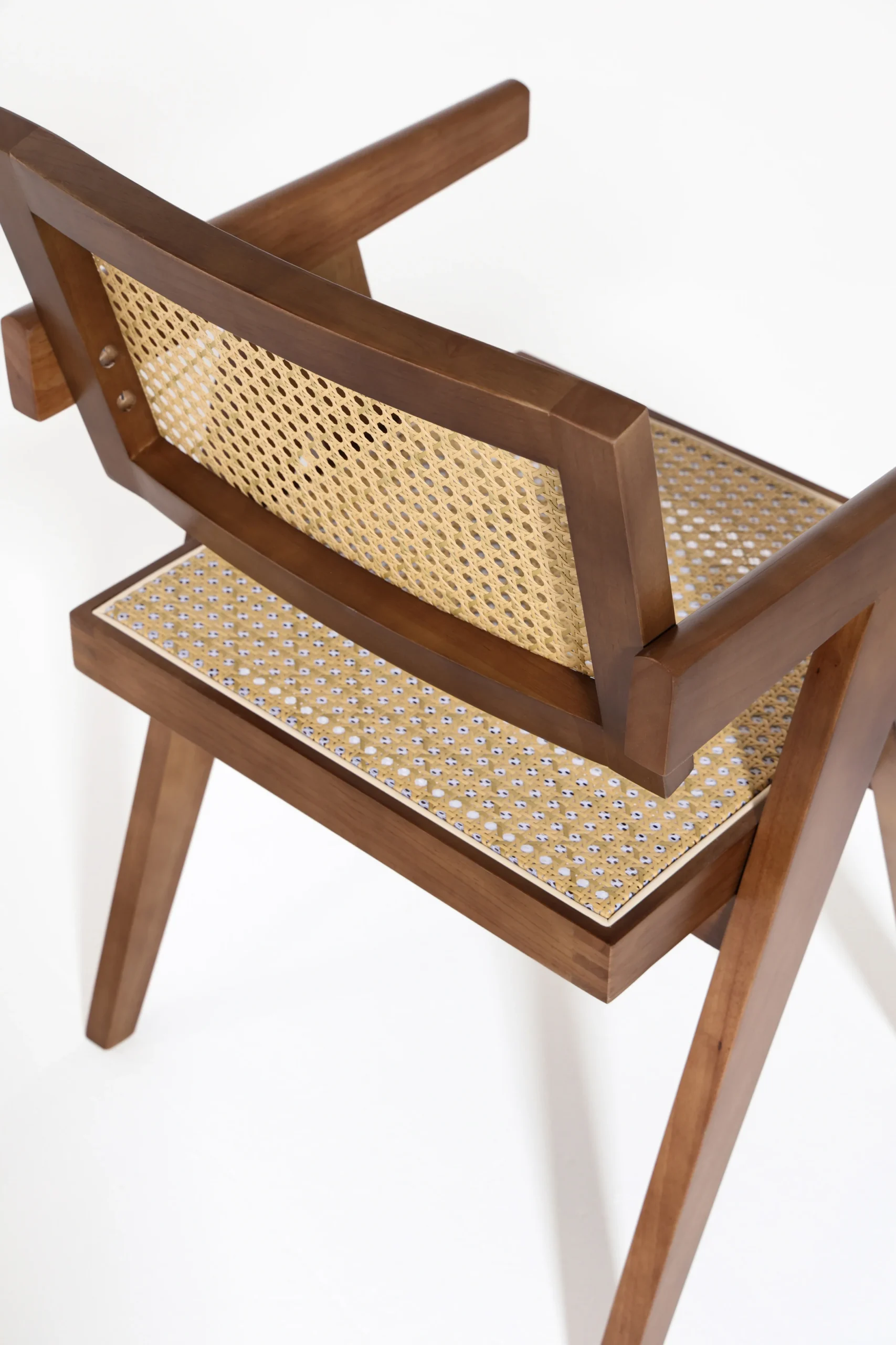 Matilda Dark Wood & Rattan Dining Chair - Image 3