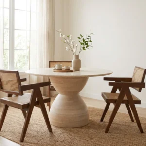 Matilda Dark Wood & Rattan Dining Chair