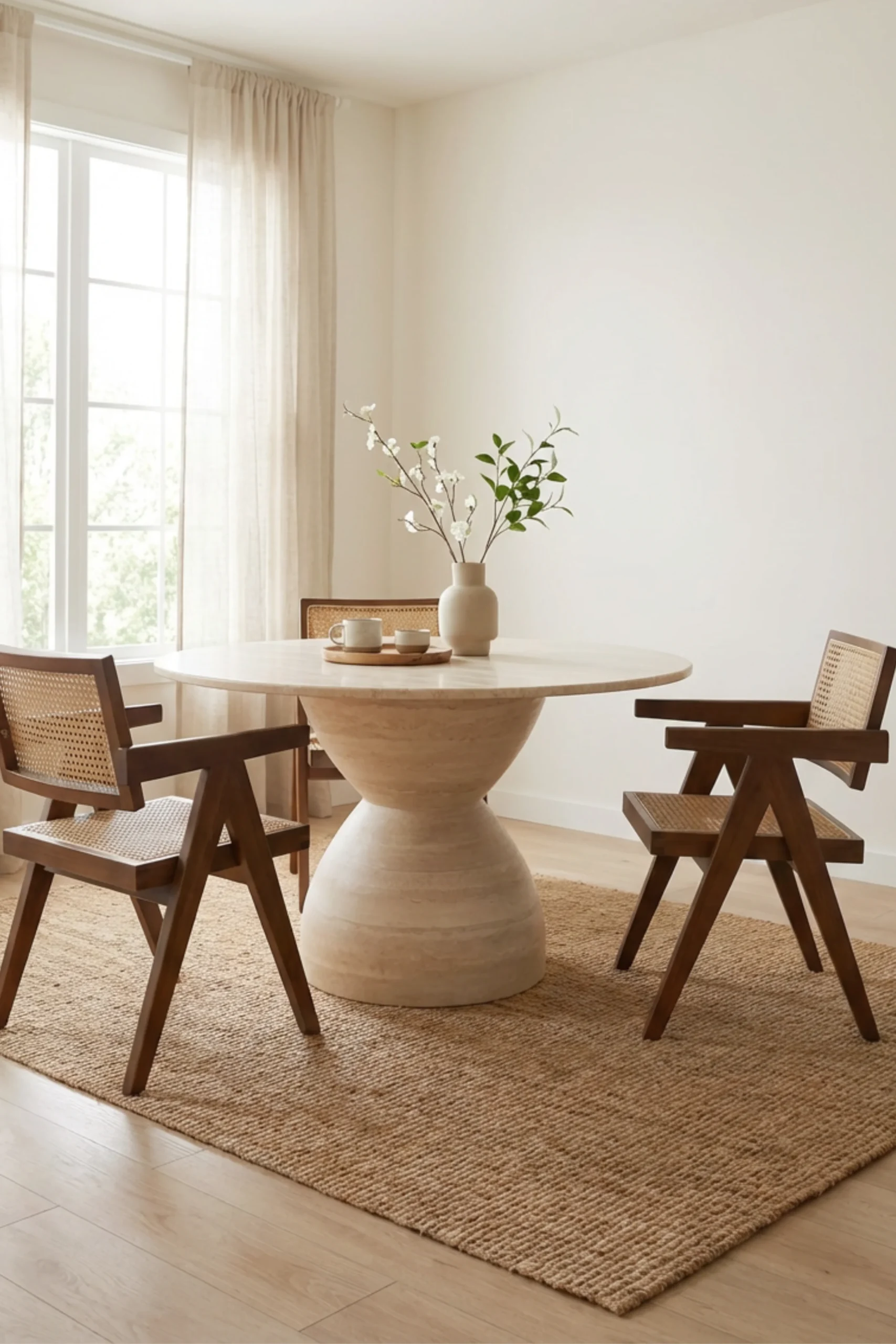 Matilda Dark Wood & Rattan Dining Chair
