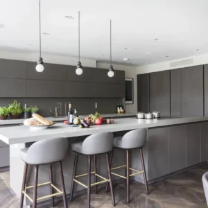Modern Modular Kitchen Cabinet with Island Bar