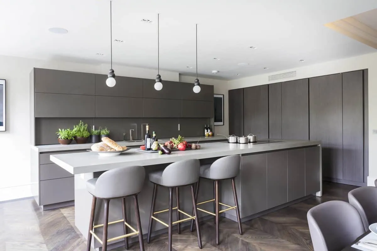 Modern Modular Kitchen Cabinet with Island Bar