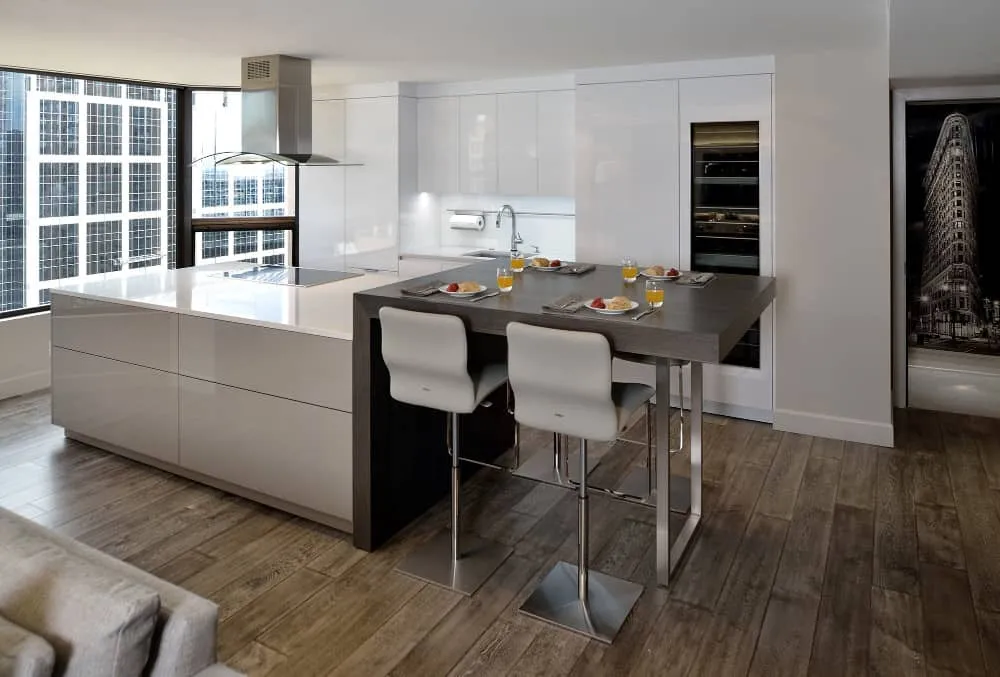 Modern Modular Kitchen Cabinet with Island Bar - Image 2