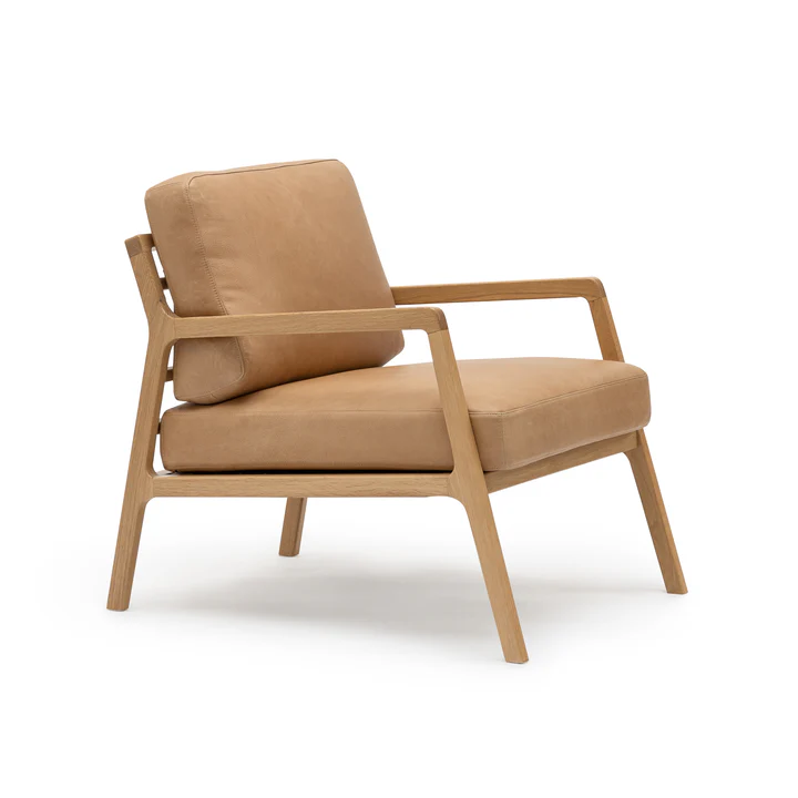 Nysse Armchair Light Oak & Pecan Leather