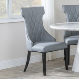 Parish Dining Chair - Grey Leather