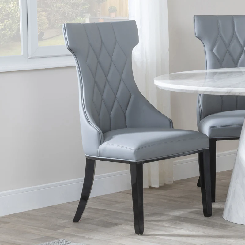 Parish Dining Chair - Grey Leather