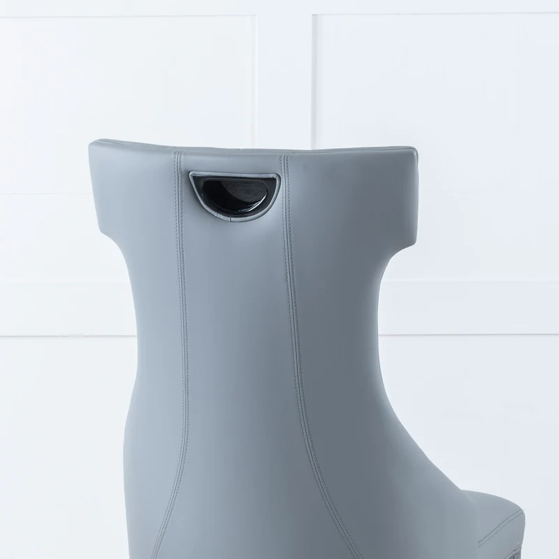 Parish Dining Chair - Grey Leather - Image 2