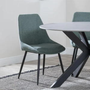 Rovereto Dining Chair - Green Fabric
