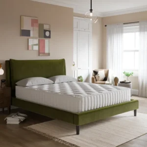 Skylar Velvet Pillow Back Bed