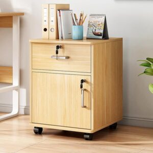 Mobile File Cabinet, Vertical Filing Cabinet with 2 Locks